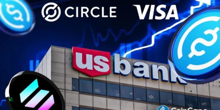 Circle Stock Rallies as Visa Rolls Out USDC Settlement on Solana for U.S. Banks
