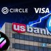 Circle Stock Rallies as Visa Rolls Out USDC Settlement on Solana for U.S. Banks