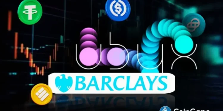 Breaking: Barclays Acquires Stake in Ubyx amid Stablecoins, Tokenization Interest