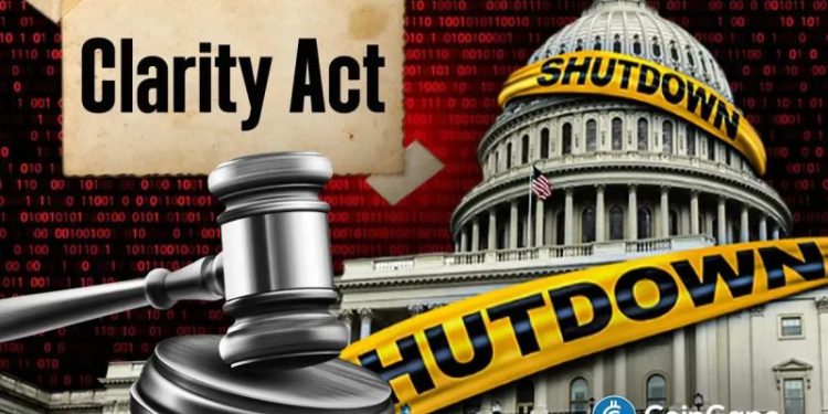 U.S. Shutdown Odds Hit 78% as CLARITY Act Faces Fresh Uncertainty
