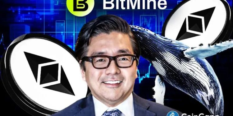 Breaking: Tom Lee’s Bitmine Acquires 40,302 ETH as Whales Double Down On Ethereum
