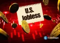 Breaking: U.S. Initial Jobless Claims Rise to 208K, Bitcoin Drops