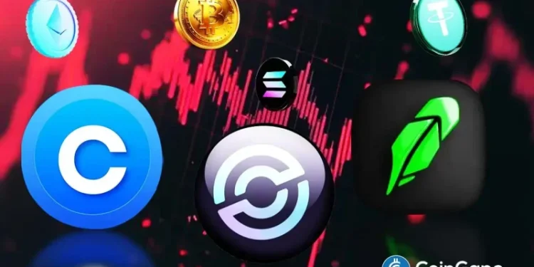 Why Are Crypto Stocks MSTR, COIN, HOOD, BMNR, and CRCL Down Today?